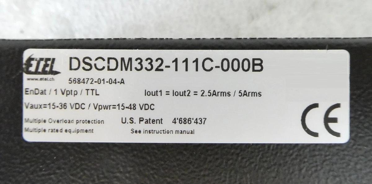 Used ETEL DSCDM332-111C-000B Digital Position Controller DSCDM Working Surplus