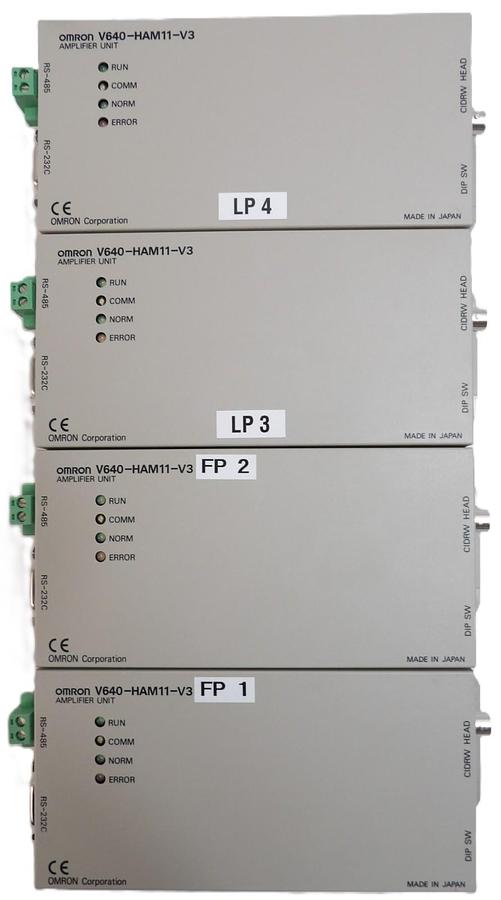 Used Omron V640-HAM11-V3 Amplifier Unit Assembly V640 Series Lot of 4 Working
