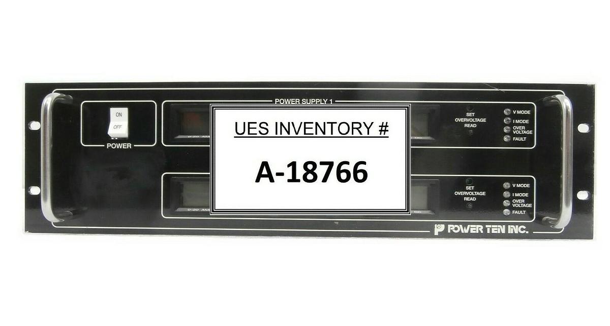 Used Power Ten D3C-21066/20166 DC Dual Output Power Supply D3 Series Tested Working