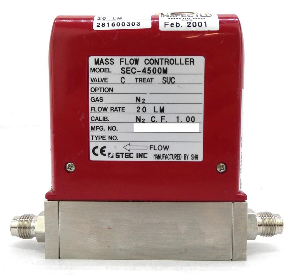 Used Horiba STEC SEC-4500M Mass Flow Controller SEC-4500 20 LM N2 Reseller Lot of 6