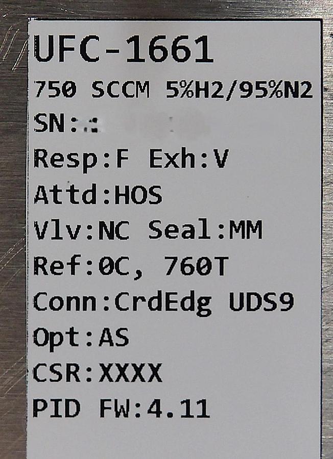 Refurbished Celerity UNIT UFC-1661 Mass Flow Controller MFC 750 SCCM Refurbished