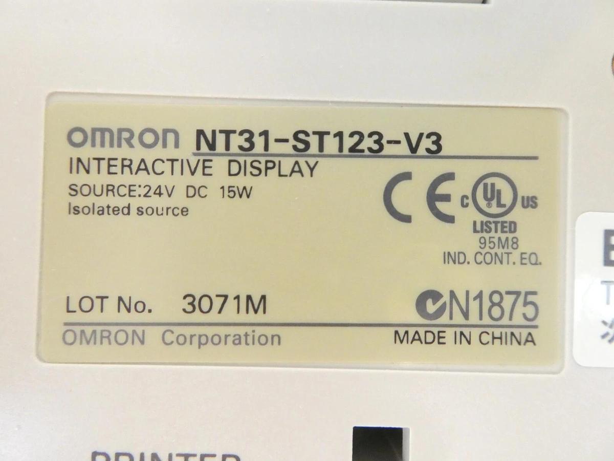 Used Omron NT31-ST123-V3 Programmable Terminal HMI Touchscreen Display Working Spare