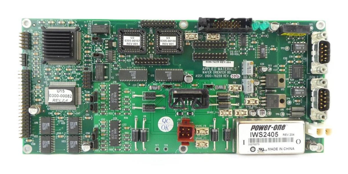 Used AMAT Applied Materials 0100-76259 Wafer Orienter PCB Card Working Surplus
