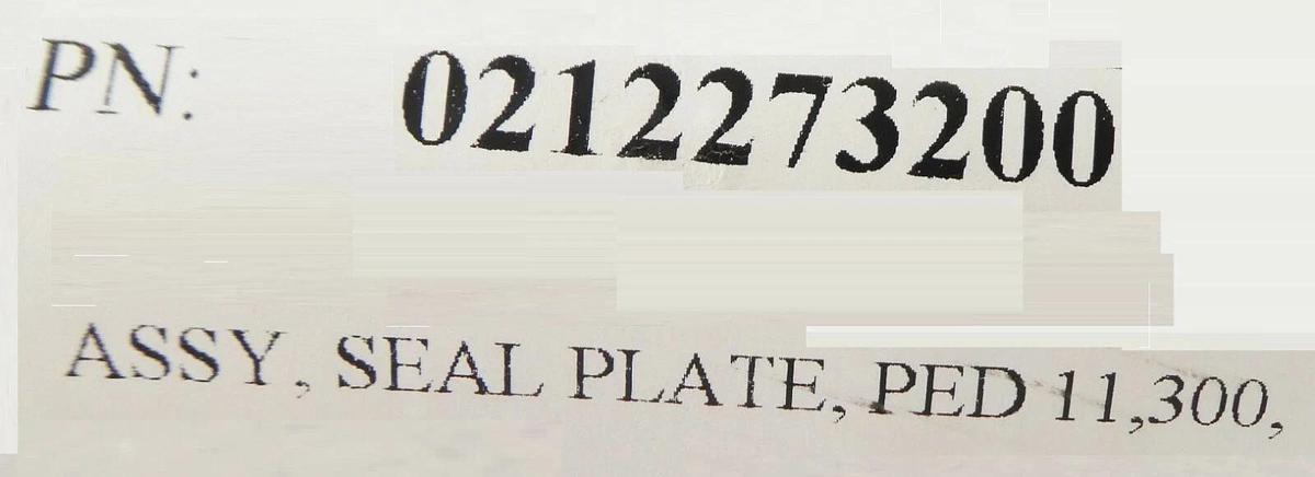Used Trazar 2511-001 Seal Plate 300mm HDP Rev. H Novellus 02-122732-00 Working Spare