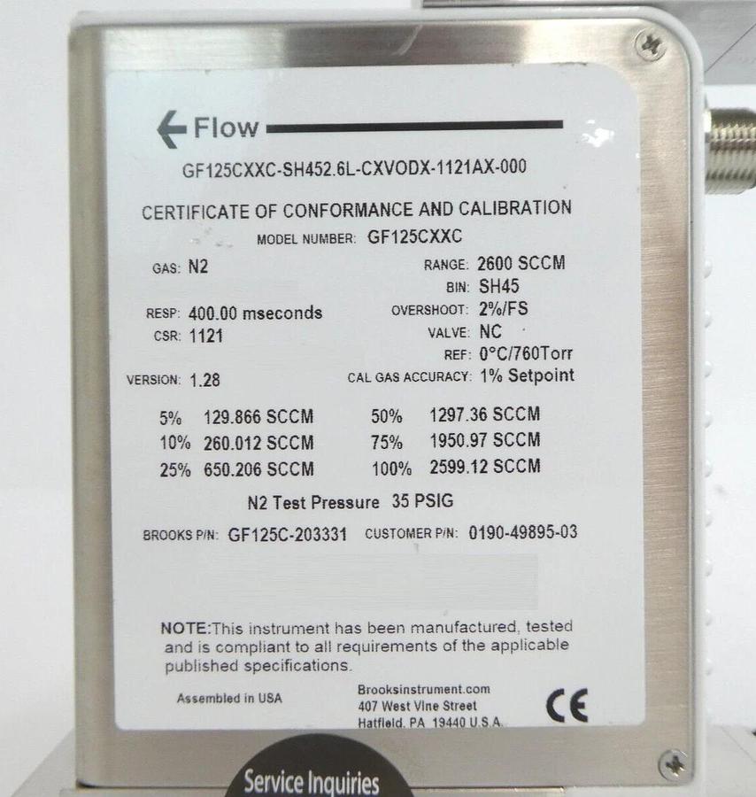 Used Brooks GF125C Mass Flow Controller MFC GF125CXXC Lot of 11 Working Surplus