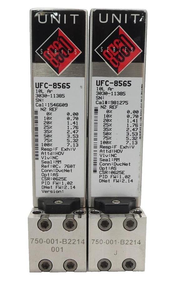 Used UNIT Instruments UFC-8565 Mass Flow Controller MFC Reseller Lot of 10 Working