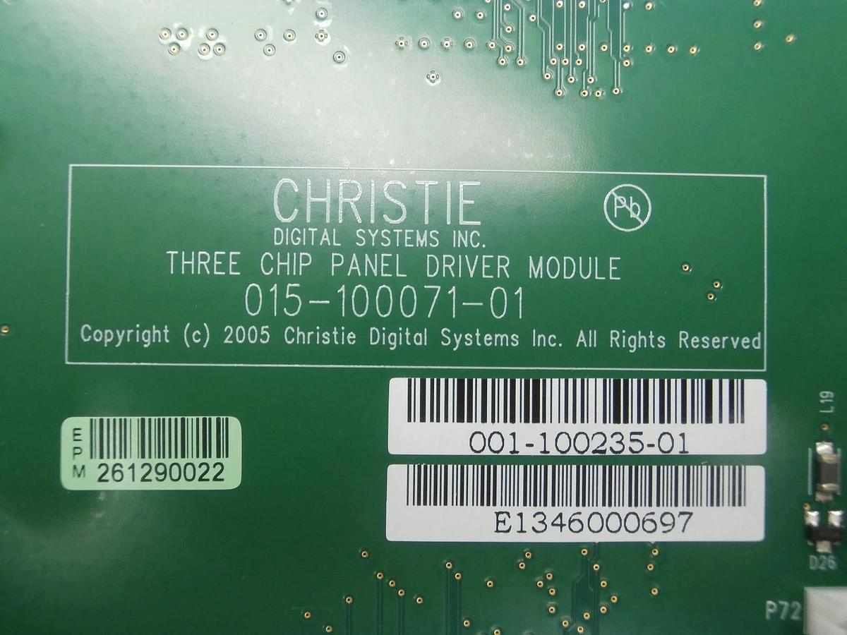 Christie 003-110235-01 3 Chip Panel Driver PCB Assembly 015-100071-01 New