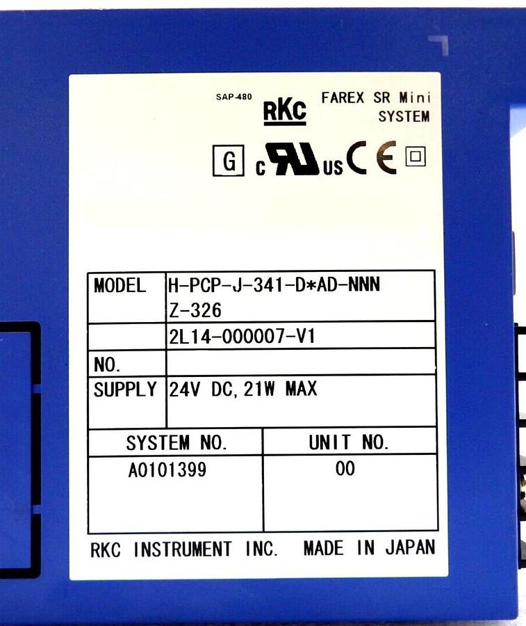 Used RKC FAREX SR Mini System H-PCP-J-341-D*AD-NNN H-TIO-J-F501-8*NN Lot of 6 Working