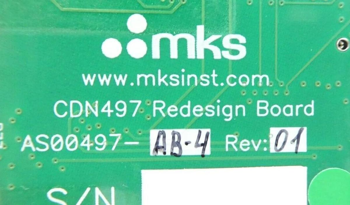 Used MKS Instruments AS02500-10-1 Interlock Module PCB CDN497 AMAT 0190-85559 Working