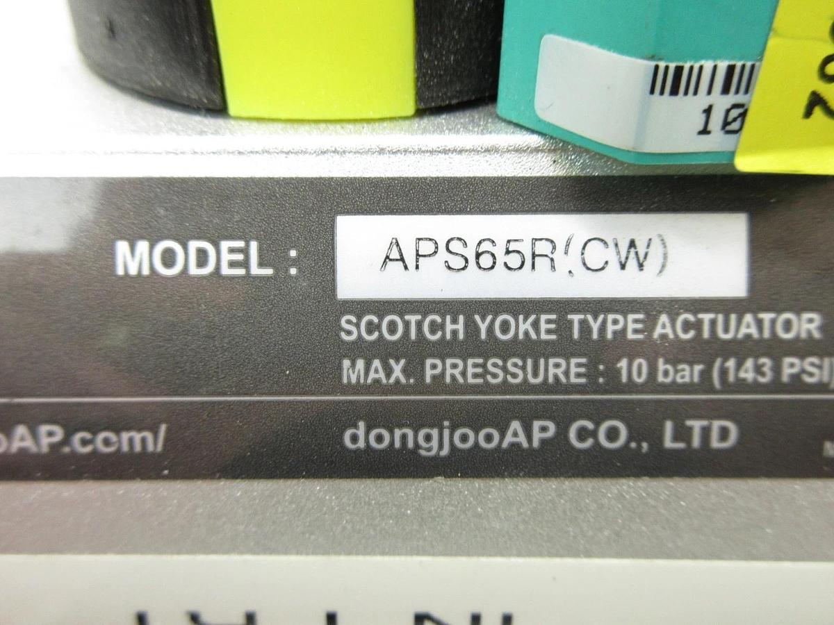 Used DongjooAP APS65R(CW) Ball Valve Scotch Type Yoke Actuator Sy-Pa Used