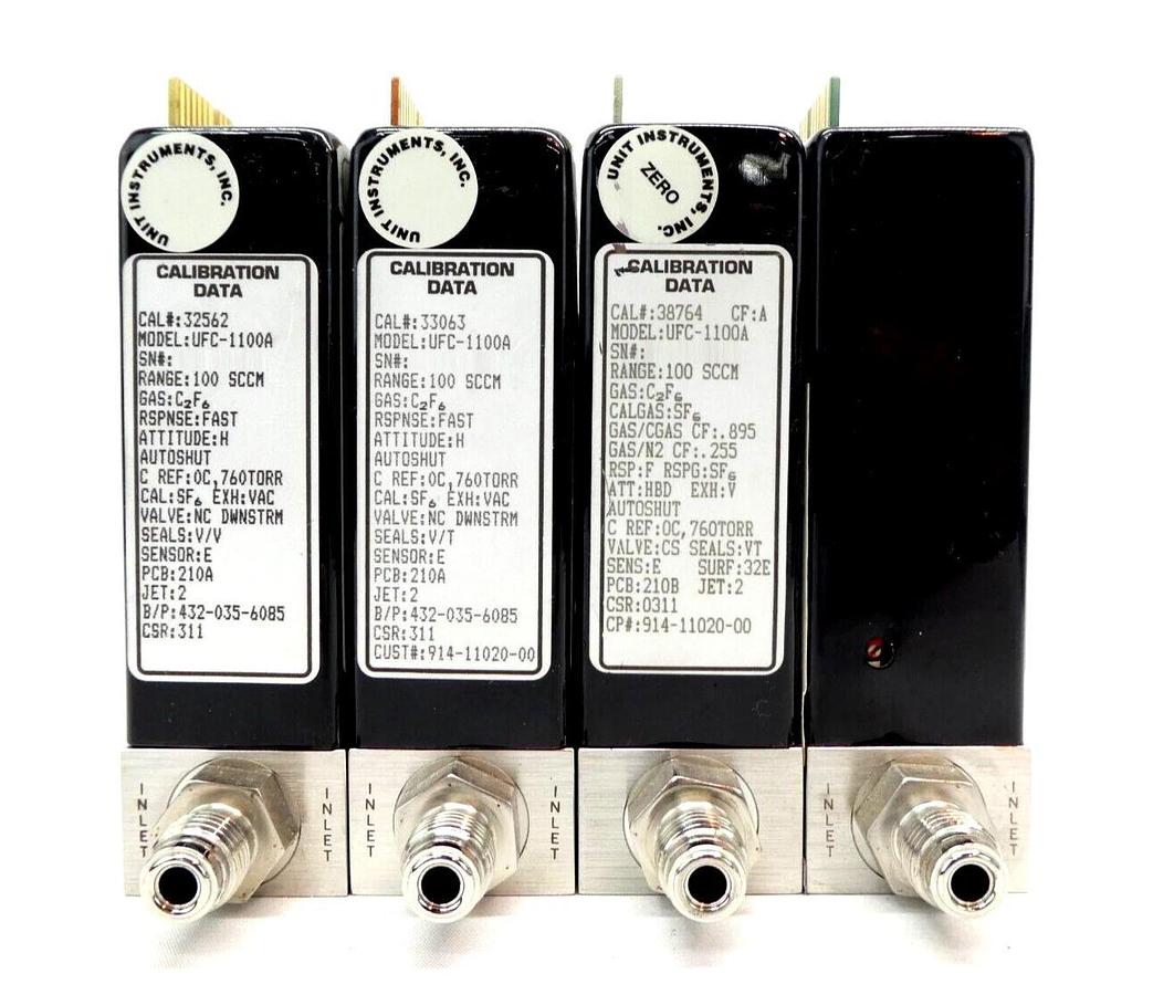 Used UNIT Instruments UFC-1100A Mass Flow Controller MFC C2F6 O2 Ar Lot of 22 Working