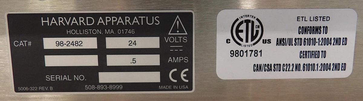 Used Harvard Apparatus 98-2482 Spectrometer Syringe Pump Working