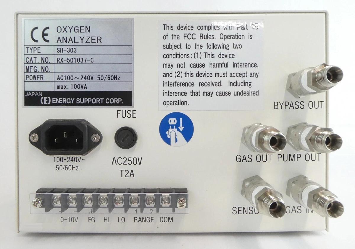 Used Energy Support SH-303 Oxygen Analyzer Module RX-501037-C Untested As-Is