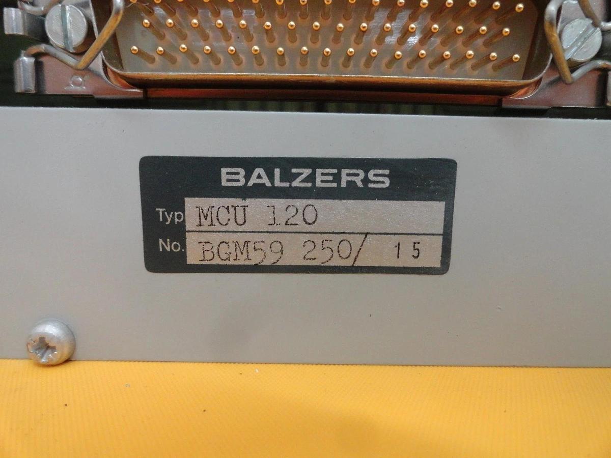 Used Balzers BG M59 250 Magnetron Control Unit MCU 120 MCU120 Used Working