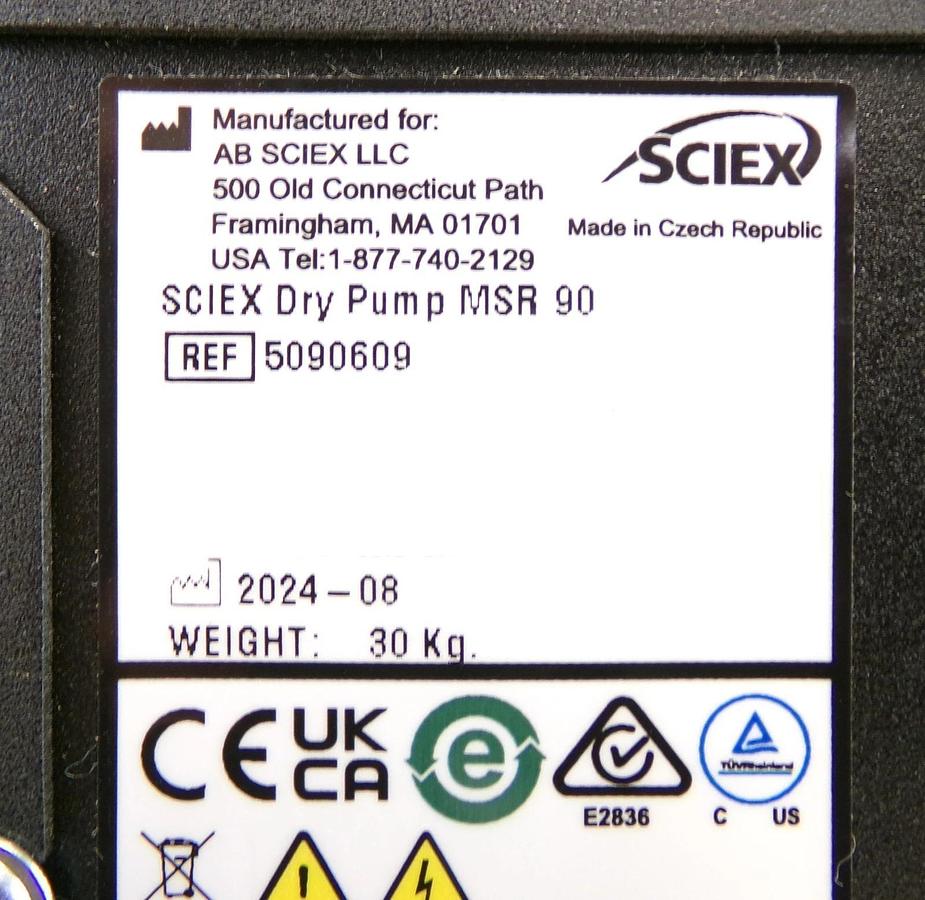 Used MSR 90 AB Sciex 5090609 Multi Stage Roots Dry Vacuum Pump nXR120i Tested Working