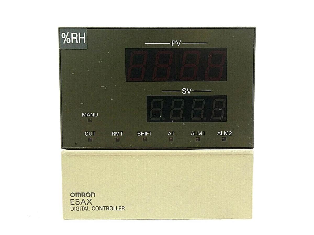 Used Omron E5AX-LA02 Digital Process Temperature Humidity Controller %RH Working