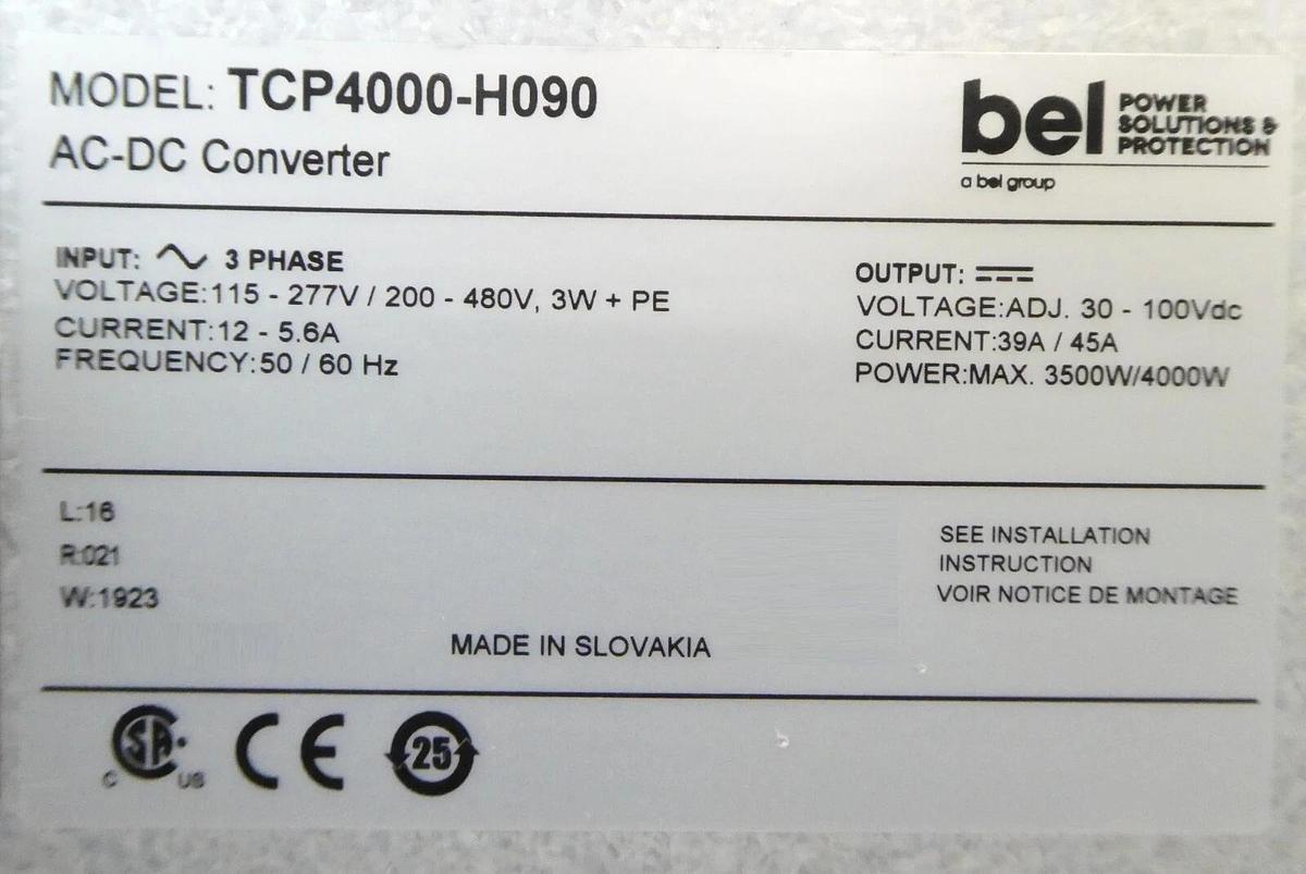 Used Bel TCP4000-H090 Power Supply 4000W AC-DC Converter Reseller Lot of 8 Spare