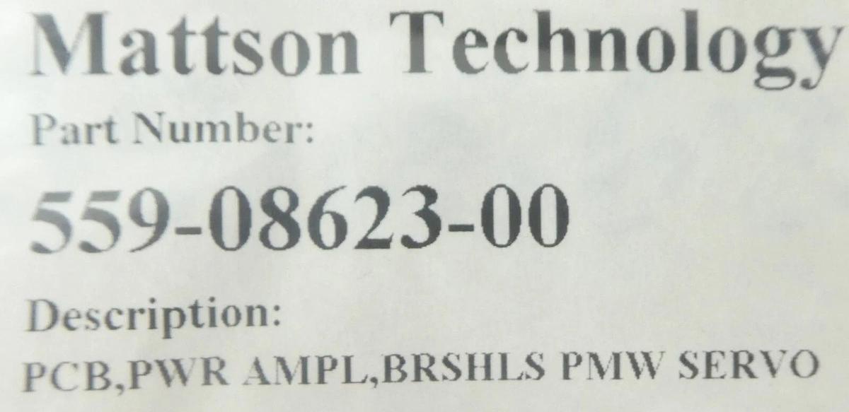 Used Western Servo Design 10116-100 Driver BPW-S3-6/10 Mattson 559-08623-00 Lot of 6