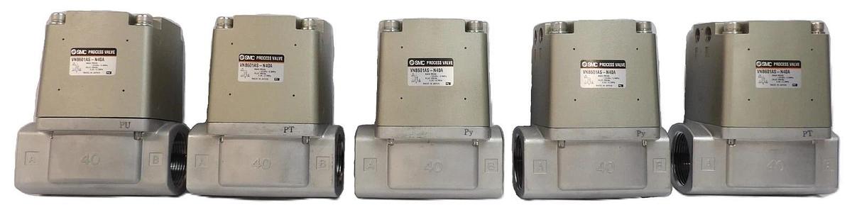 SMC VNB601AS-N40A Pneumatic Process Valve Reseller Lot of 5 New Surplus