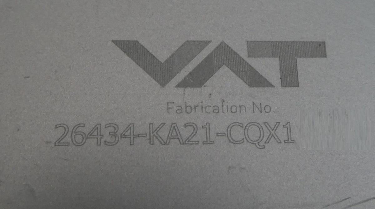Used VAT 26434-KA21-CQX1 Pneumatic HV Angle Valve Assembly Working Surplus