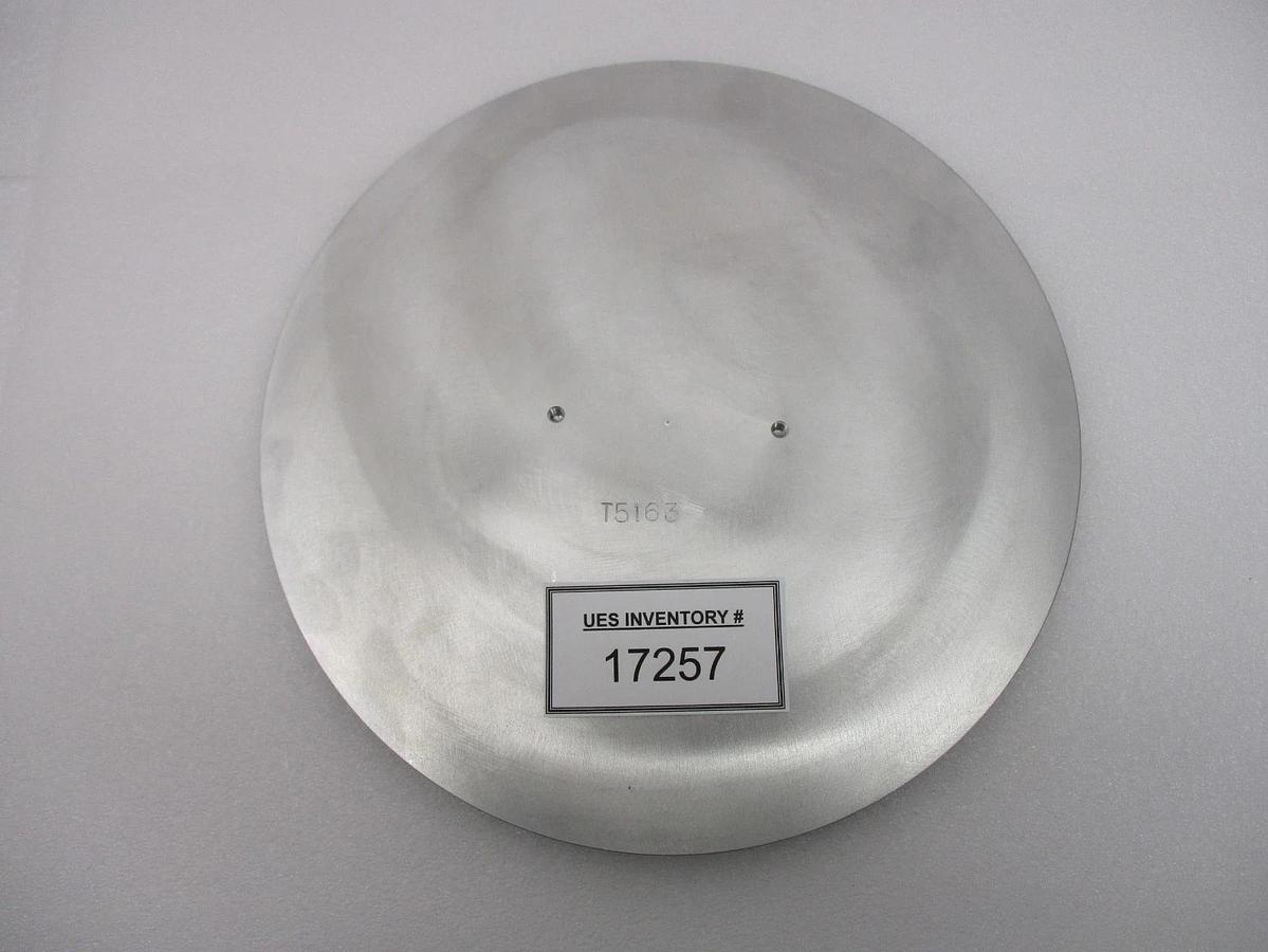 Used TEL Tokyo Electron Bell Jar Blank Off Plate 11.94" MRC Stainless Steel Working