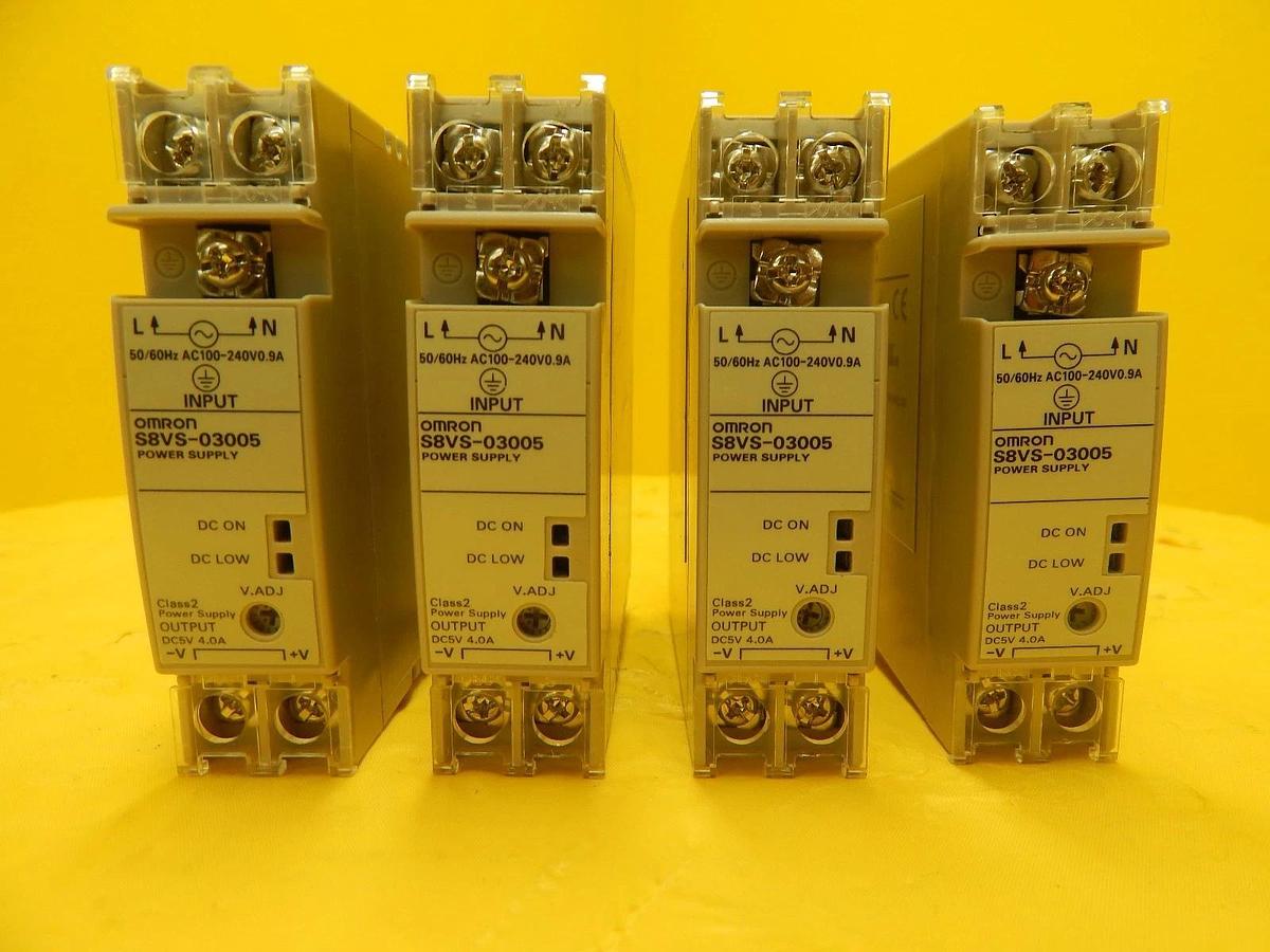 Used Omron S8VS-03005 DIN Rail Power Supply Reseller Lot of 4 Used Working
