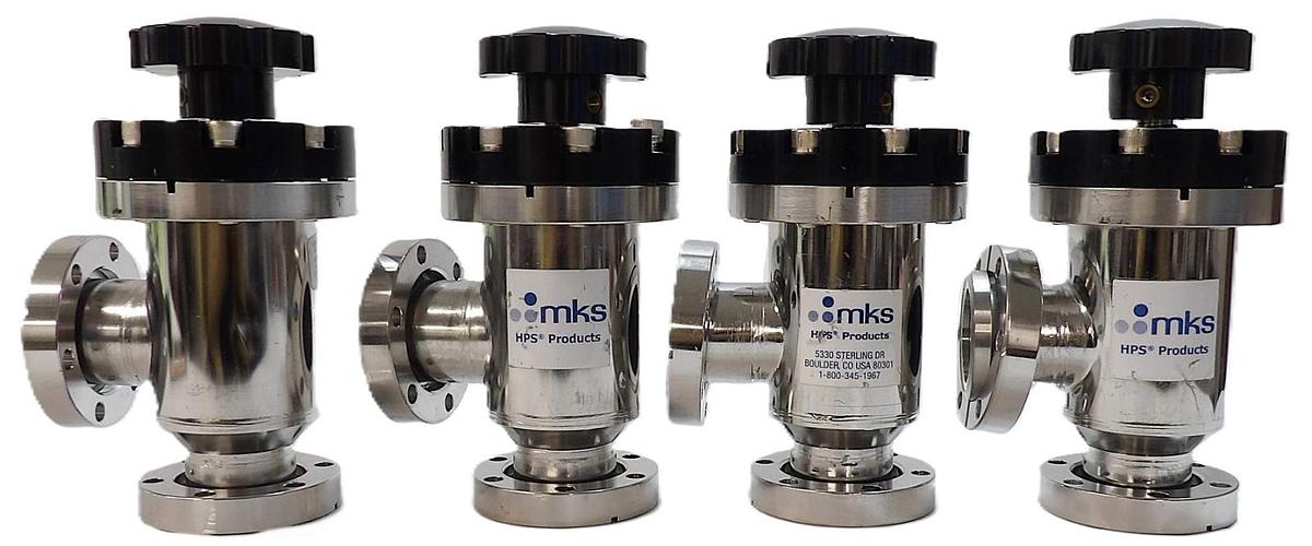 Used MKS Instruments UHV-40-ACC-EAVM Angle Valve Reseller Lot of 4 Working Surplus
