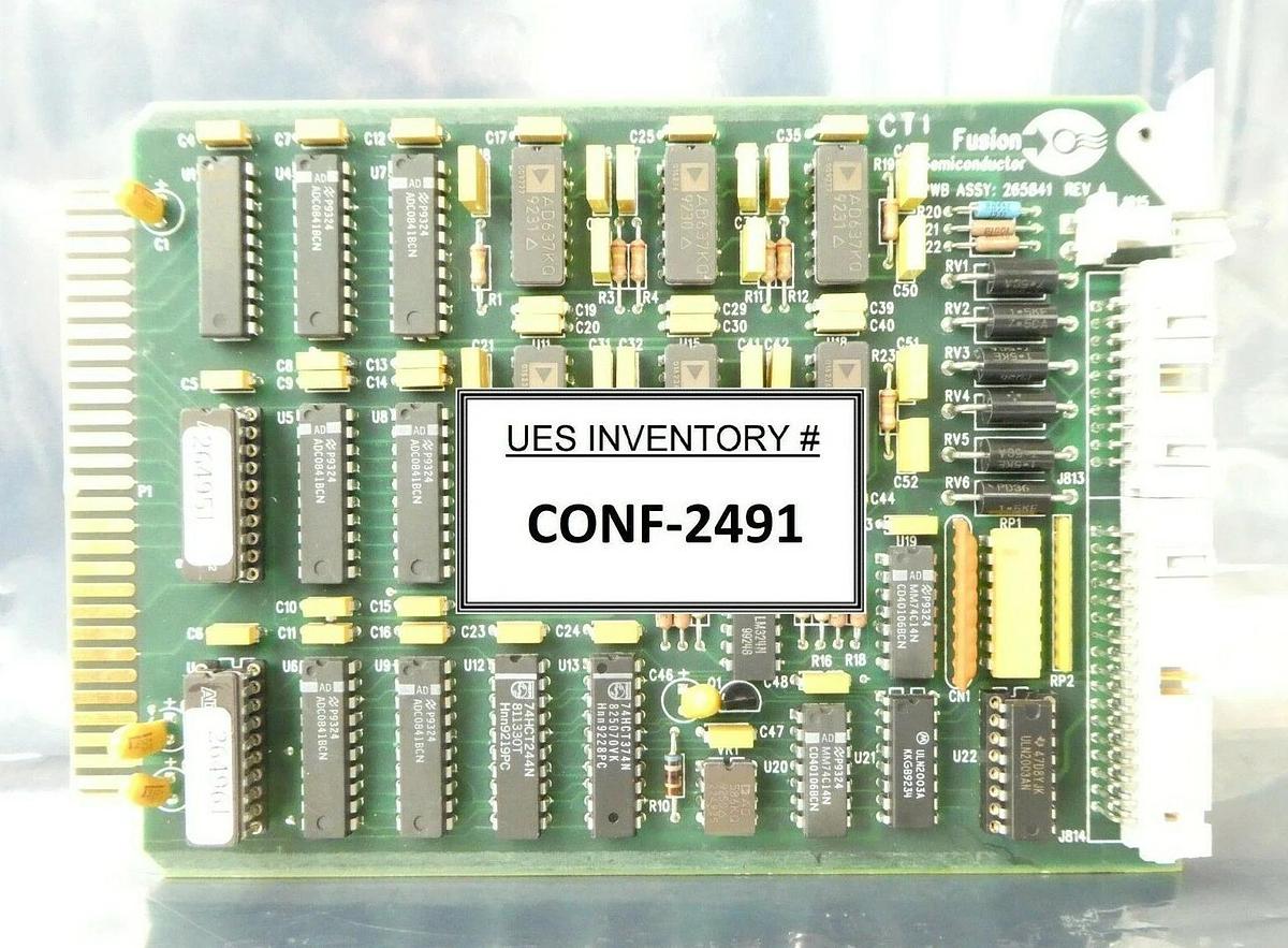 Used Fusion Semiconductor 265841 Lamp/Power Supply Interface PCB Card Working Surplus