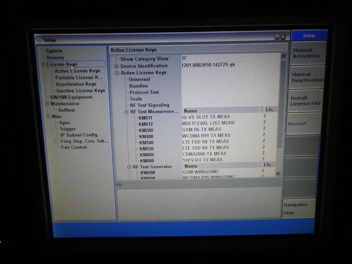 Used Rohde & Schwarz 1201.0002K50 Wideband Radio Comm Tester CMW 500 V 3.5.10