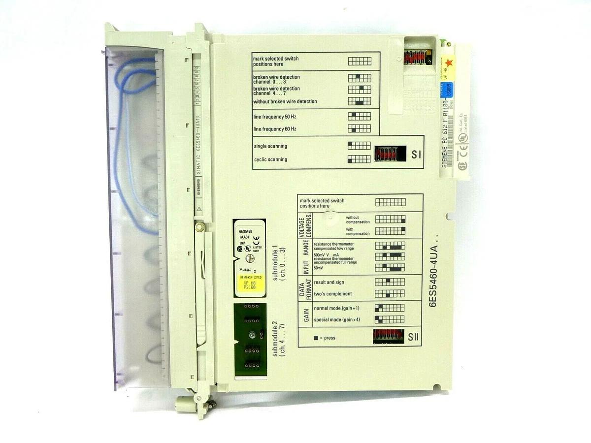 Used Siemens 6ES5460-4UA13 Analog Input PCB Card SIMATIC VP H9 Balzers Unaxis Working