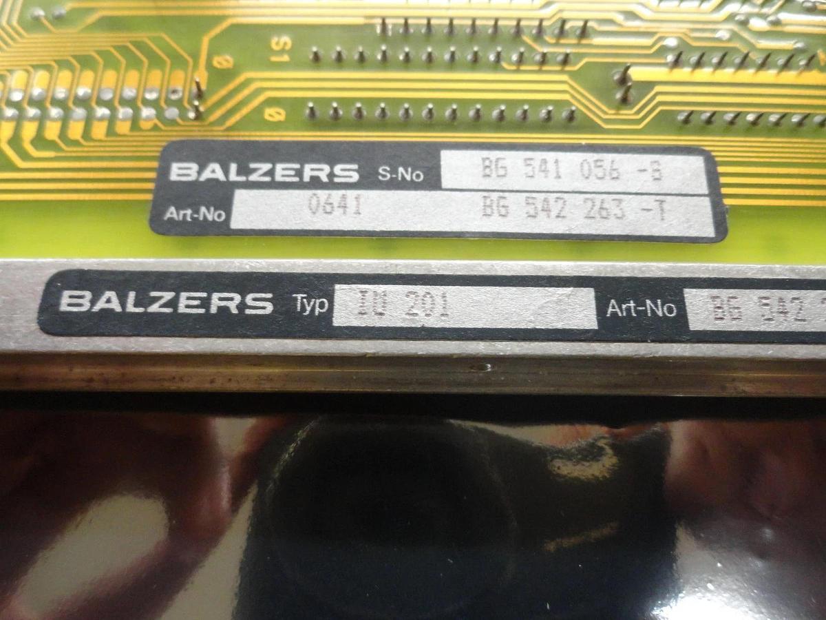 Used Balzers BG 542 272 T Indicator Display IU 201 PCB Card BG 542 263 T Used