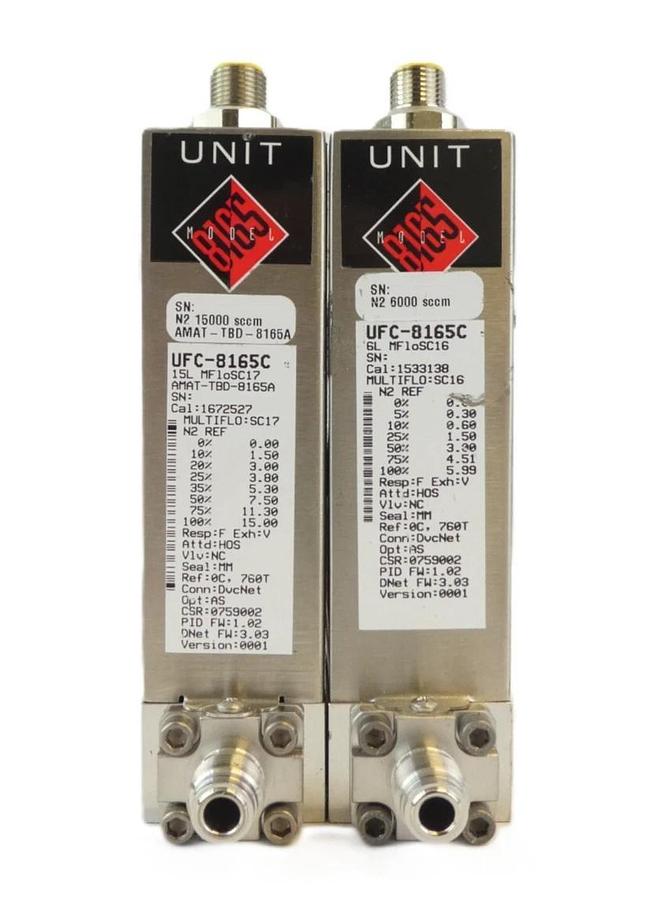 Used UNIT Instruments UFC-8165 Mass Flow Controller UFC-8165C Reseller Lot of 7 Spare
