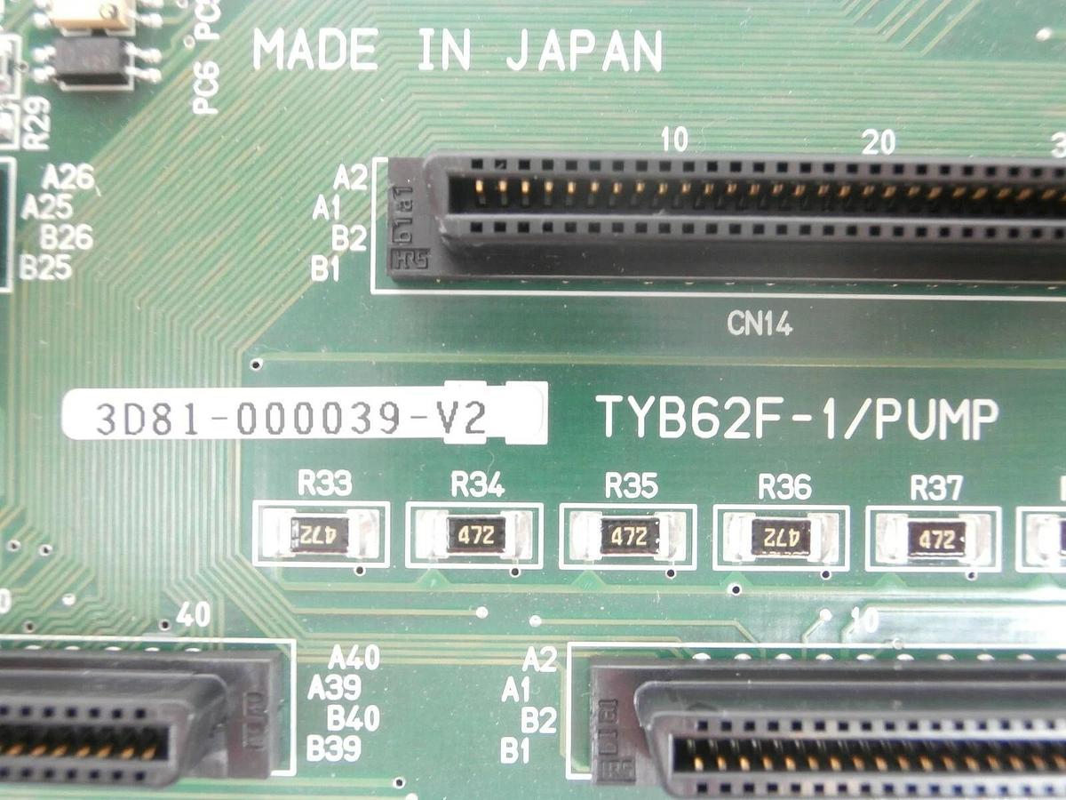 Used TEL Tokyo Electron 3D81-000039-V2 Backplane PCB TYB62F-1/PUMP Telius Working