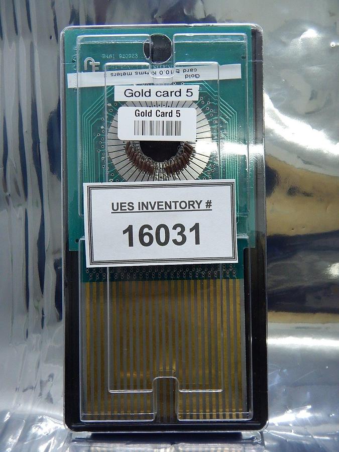 Used Alphatronics Gold Card 5 Probe Card PCB Standard B481 10.0 Kohms Meters 3 Used
