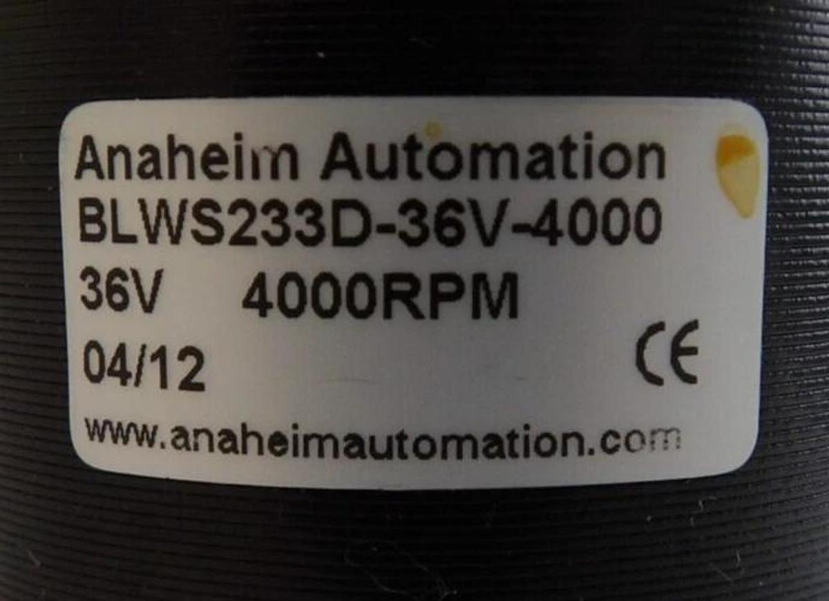Used Anaheim Automation BLWS233D-36V-4000 Spin Motor S Cubed Flexi Lot of 2 Working