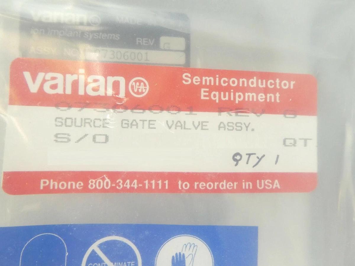 Refurbished Varian Vacuum Technologies 07306001 X Source Gate Valve Assembly OEM Refurbished