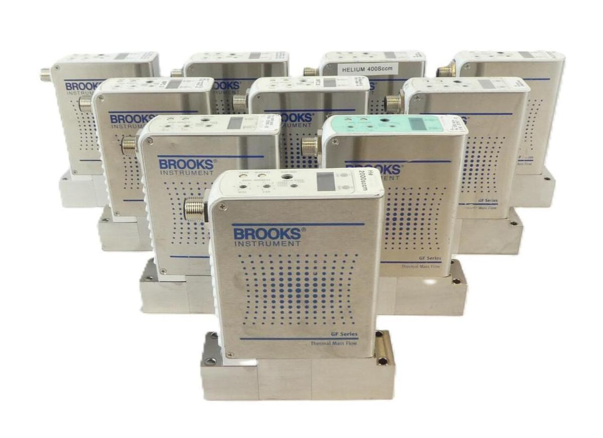 Used Brooks Instrument GF125C Mass Flow Controller MFC Reseller Lot of 10 Working