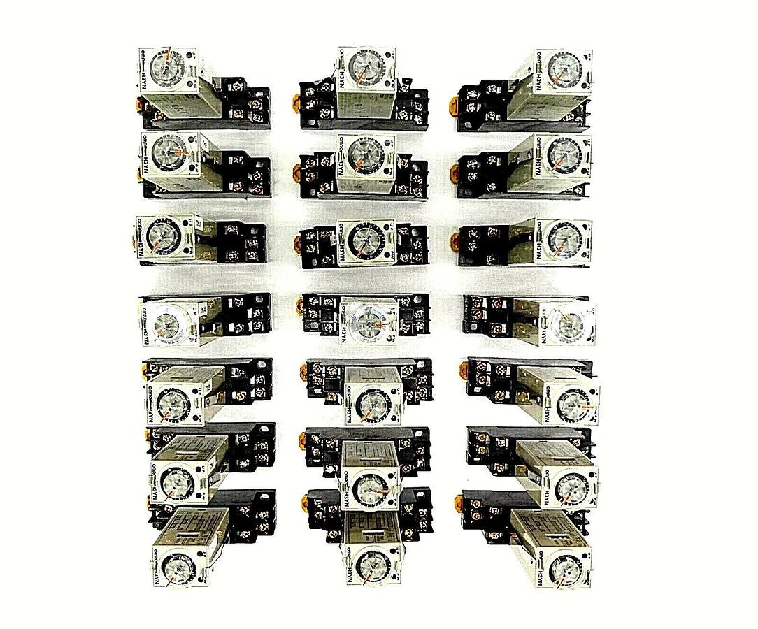 Used Omron H3YN-2 Solid-State Timer H3NY Reseller Lot of 21 Working Surplus