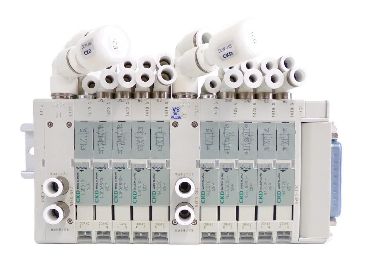TEL Tokyo Electron 3M12-000141-11 8-Port Pneumatic Manifold Assembly New
