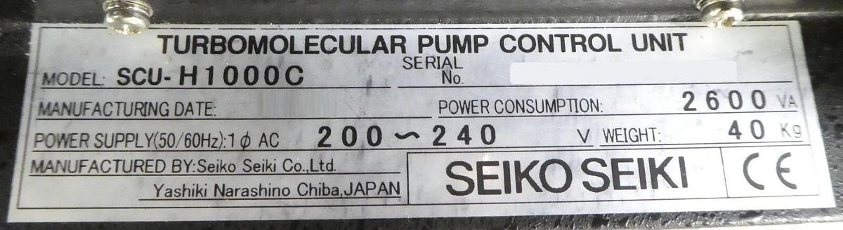 Used STP CONTROL UNIT Seiko Seiki SCU-H1000C Turbomolecular Pump Controller Working