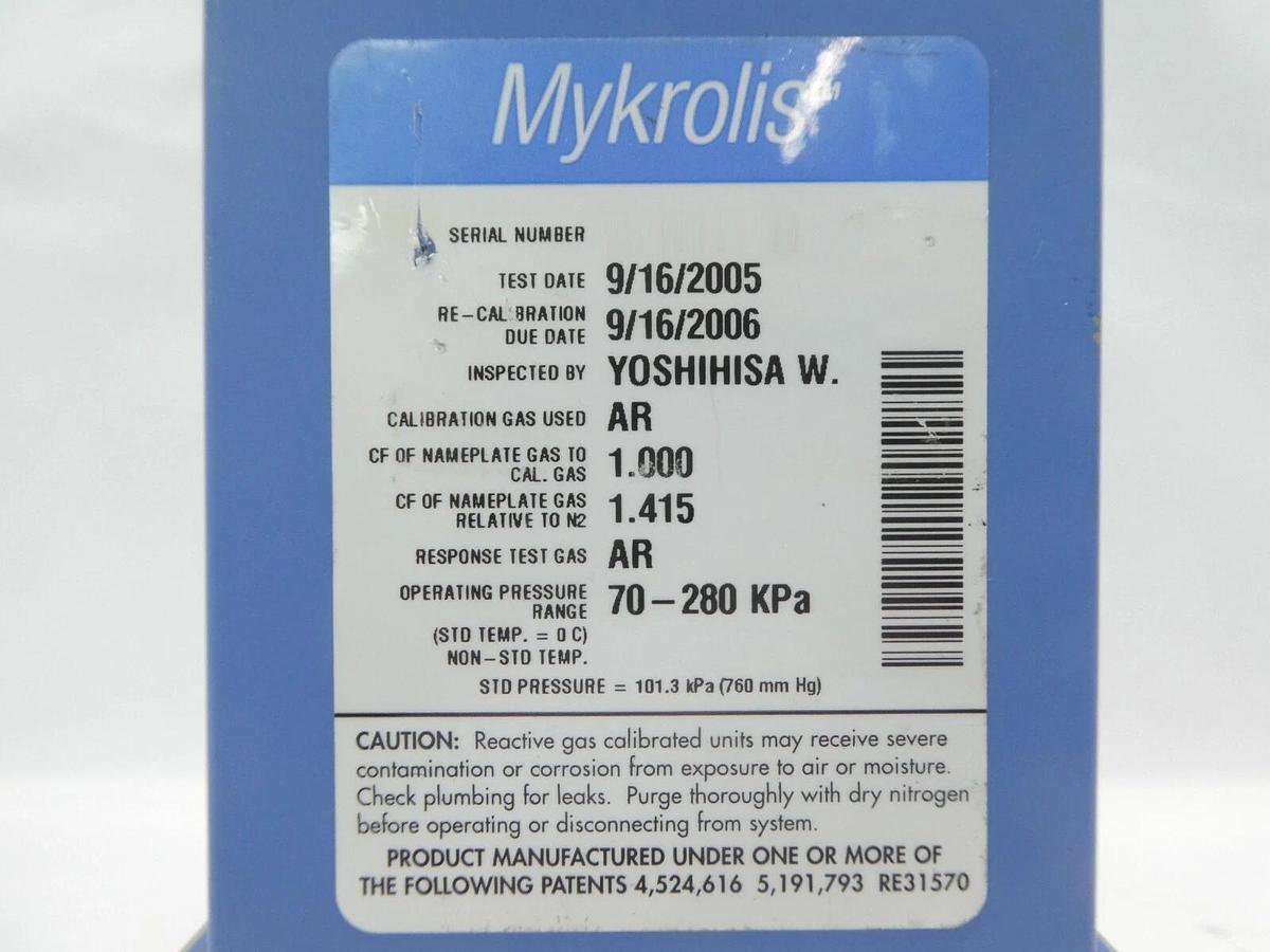 Used Mykrolis FC-2979MEP5-WM Mass Flow Controller MFC Tylan 2979M 2 SLPM Ar Working