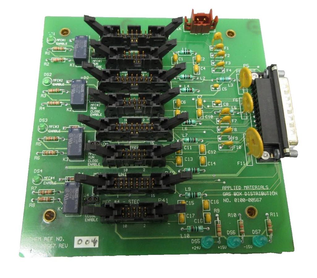 Used AMAT Applied Materials 0100-00567 Gas Box Distribution Board PCB Used