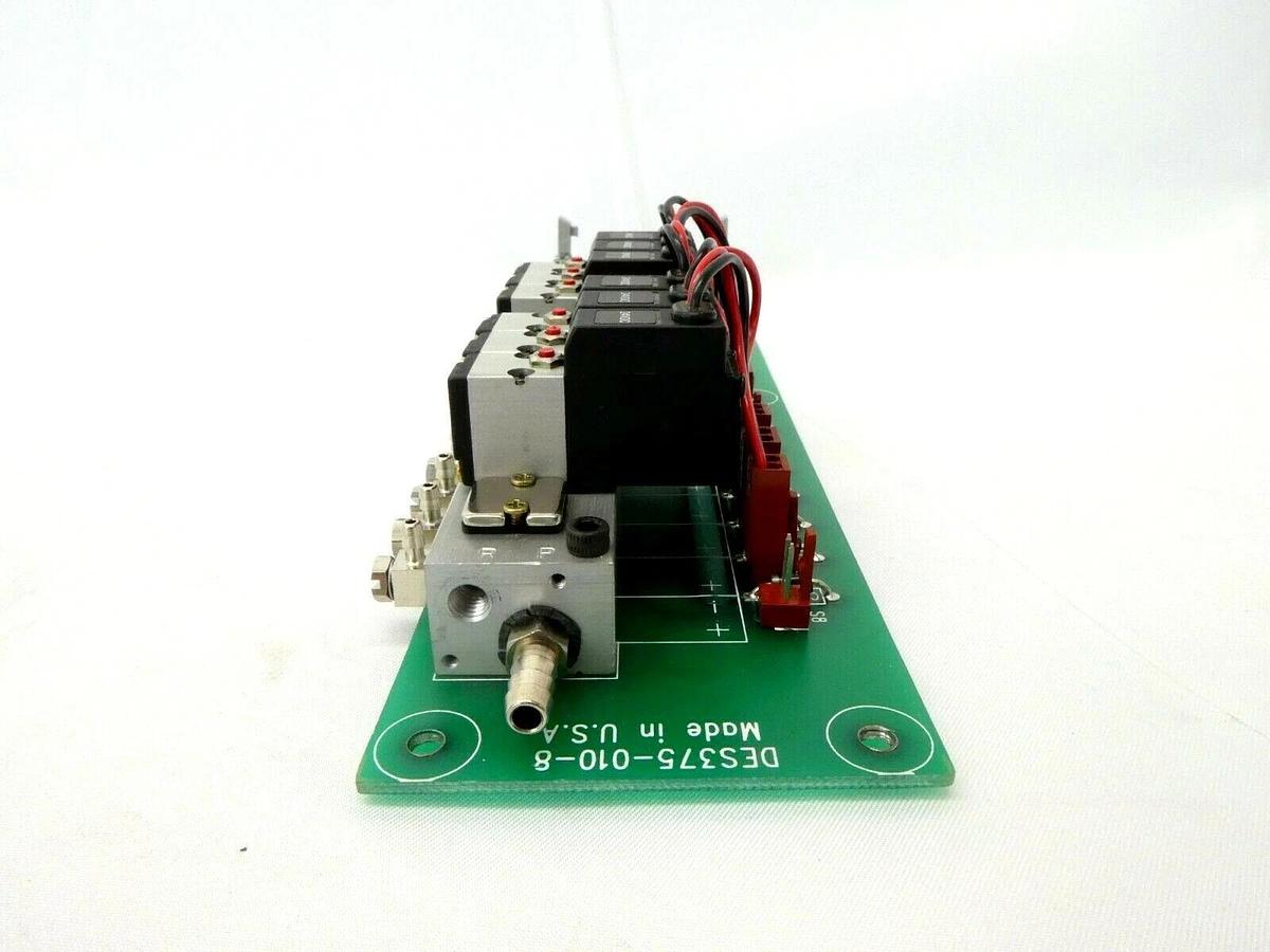 Used TECO Pneumatic DES375-010-8 6-Port Pneumatic Manifold Board PCB HA010E1 Working