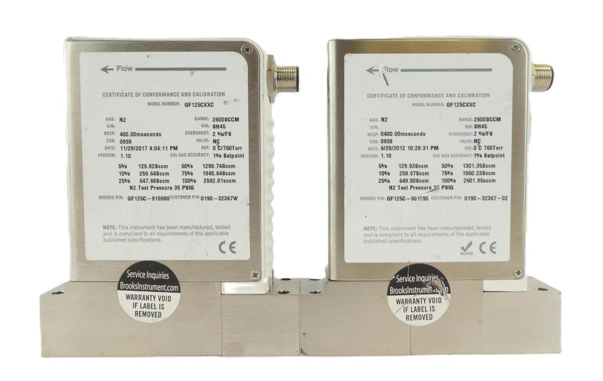 Used Brooks Instrument GF125C Mass Flow Controller MFC Reseller Lot of 10 Working