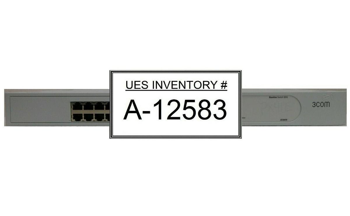 Used 3Com 1647-010-010-2.00 Baseline Switch 2016 3C16470 AMAT Quantum X Used Working