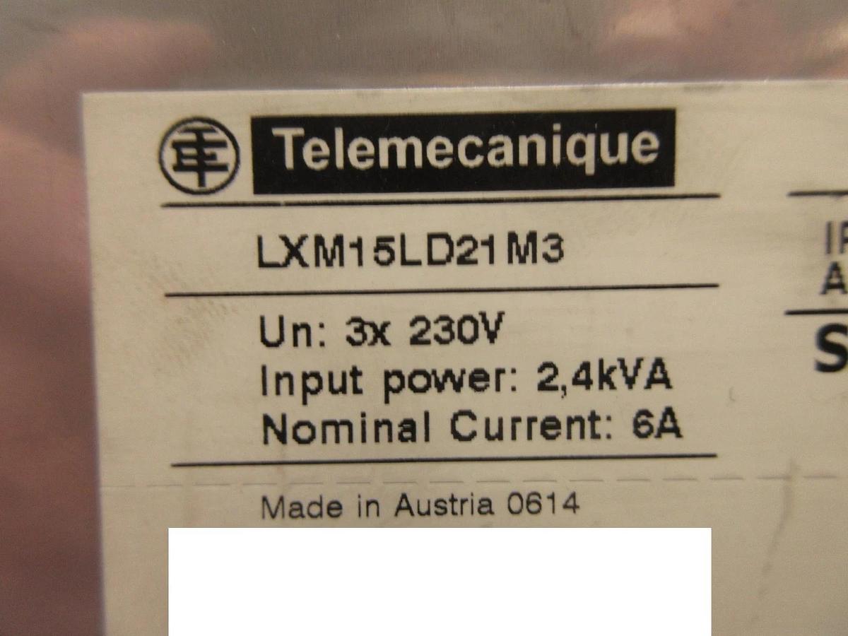 Used Telemecanique LXM15LD21M3 Servo Drive Lexium 15 LP Schneider No Fan Working