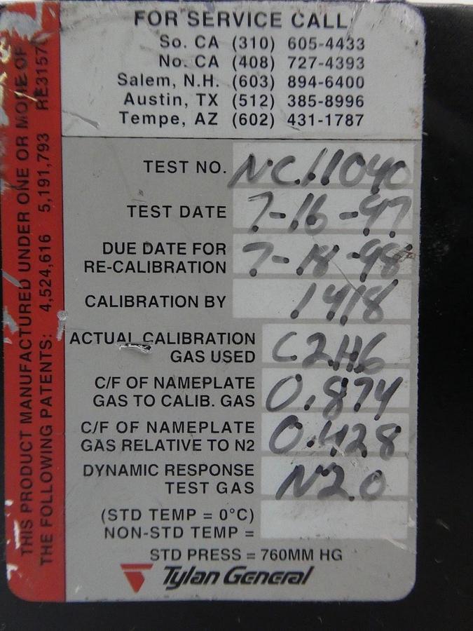 Used Tylan FC-2900V Mass Flow Controller MFC 2900 Series 200 SCCM CF4 Used Working