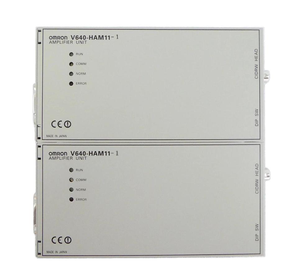 Used Omron V640-HAM11-1 CIDRW Head Amplifier Unit Reseller Lot of 2 Working Surplus