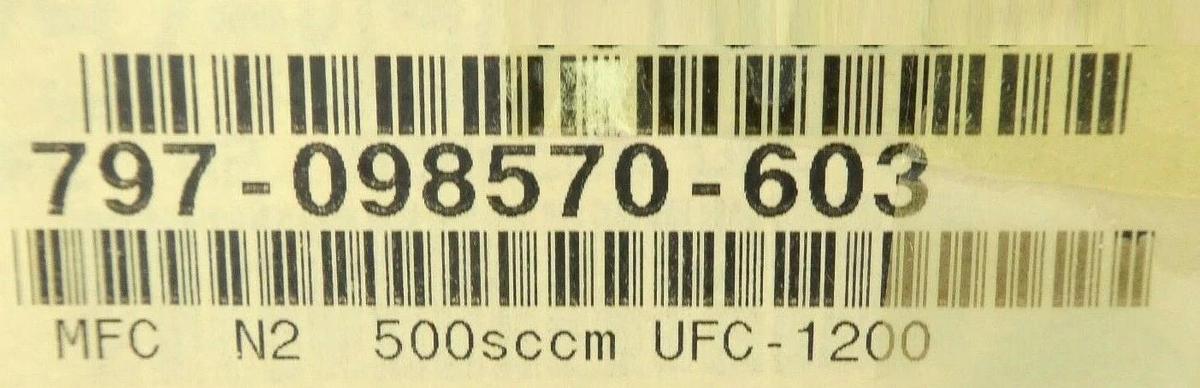 UNIT UFC-1200A Mass Flow Controller MFC 500 SCCM N2 Lam 797-098570-603 New Spare