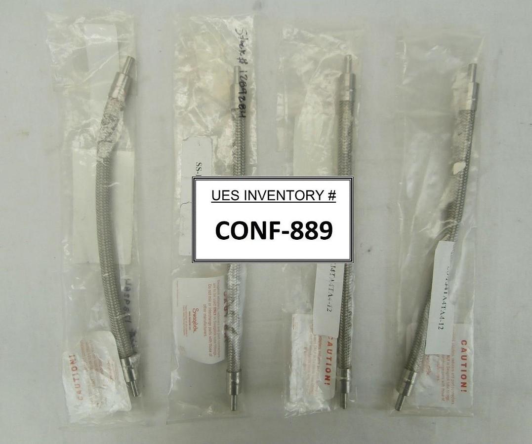 Swagelok SS-FJ4TA4TA4-12 Smooth Bore PTFE Hose 12" Reseller Lot of 4 New